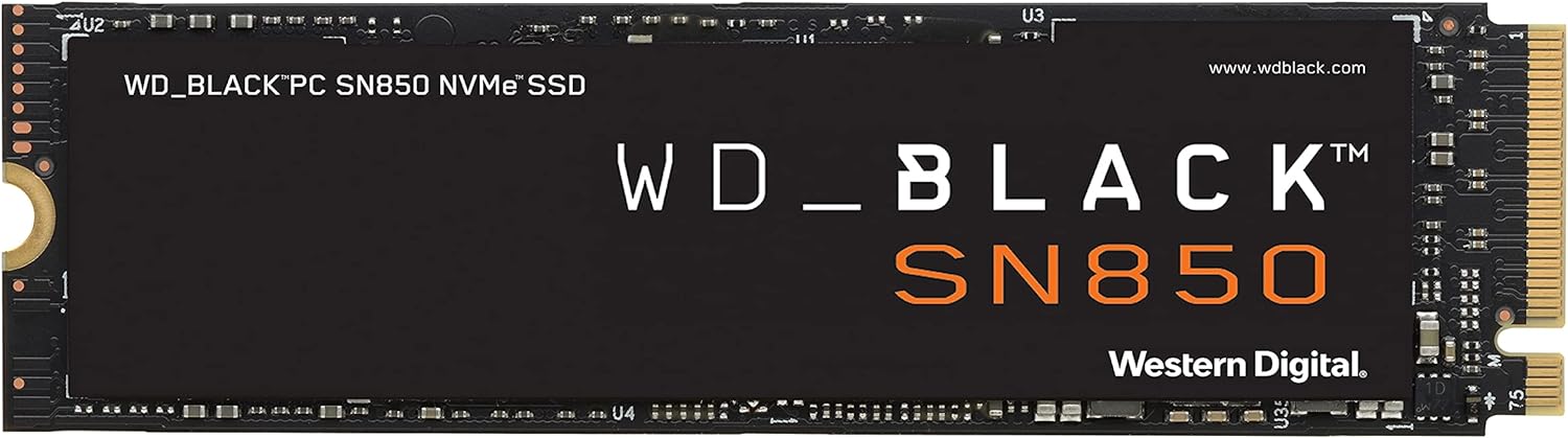 WD_BLACK 2TB SN850 NVMe Internal Gaming SSD Solid State Drive with Heatsink - Works with Playstation 5, Gen4 PCIe, M.2 2280, Up to 7,000 MB/s - WDS200T1XHE