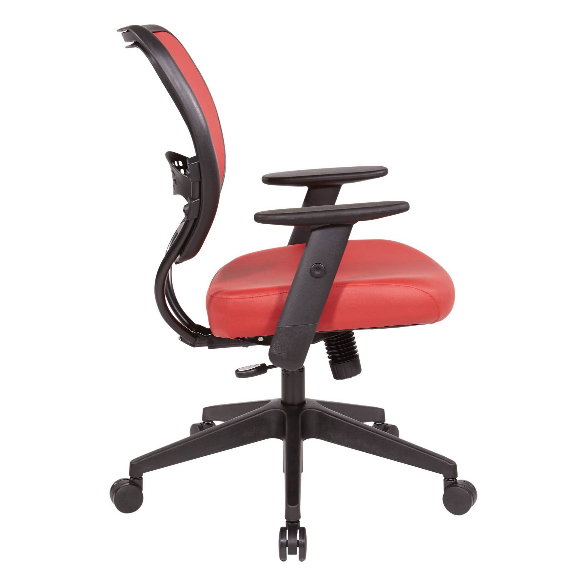 Antimicrobial Dillon Lipstick Red Vinyl Seat and Back Task Chair