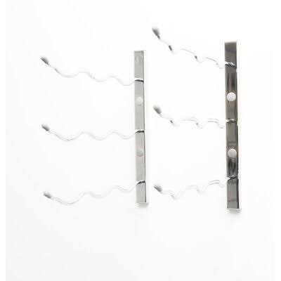 VintageView Wall Series 9 Bottle Wall Mounted Wine Rack; Chrome