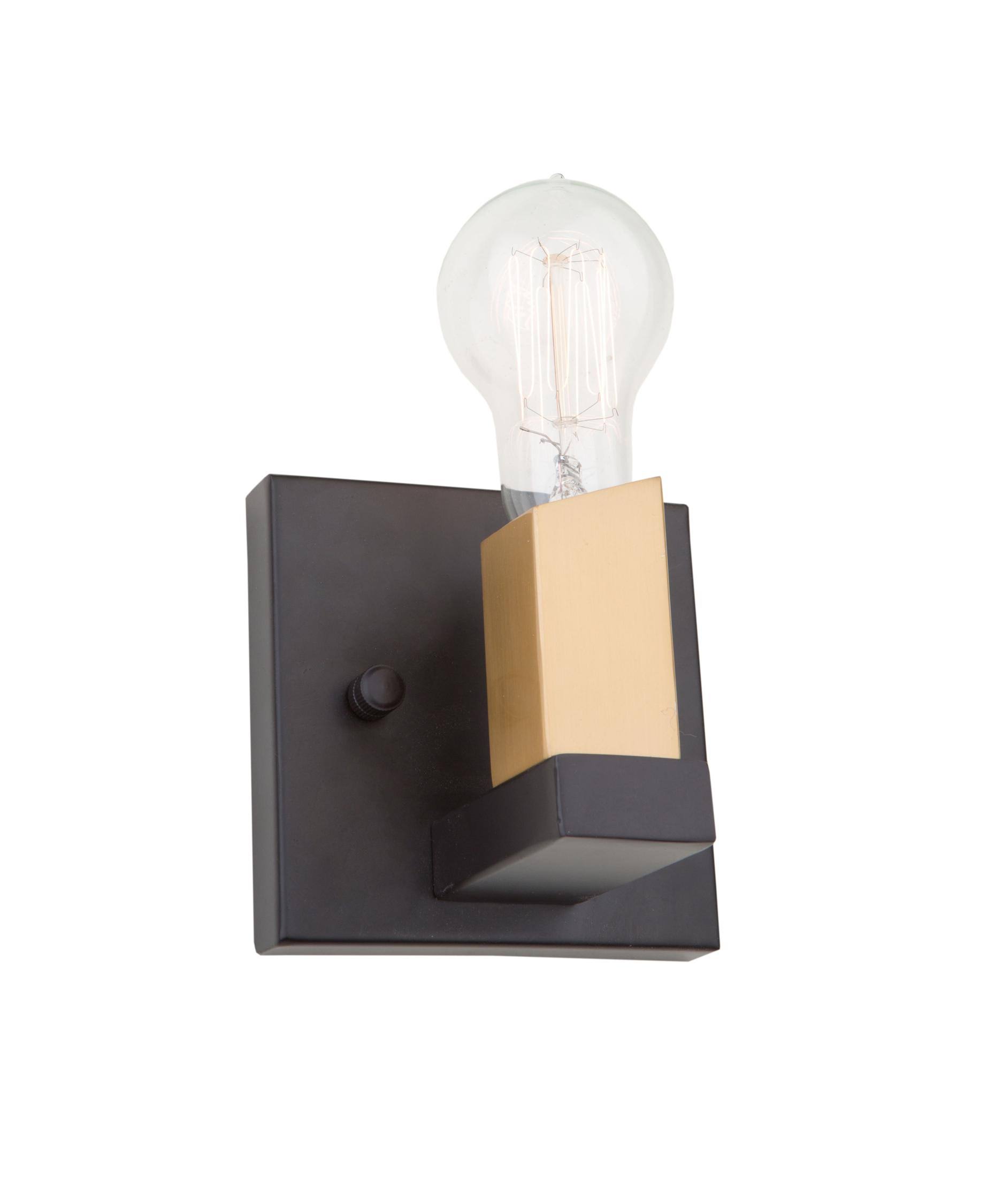 Artcraft Skyline Wall Light - Dark Bronze u0026 Satin Brass - AC11101
