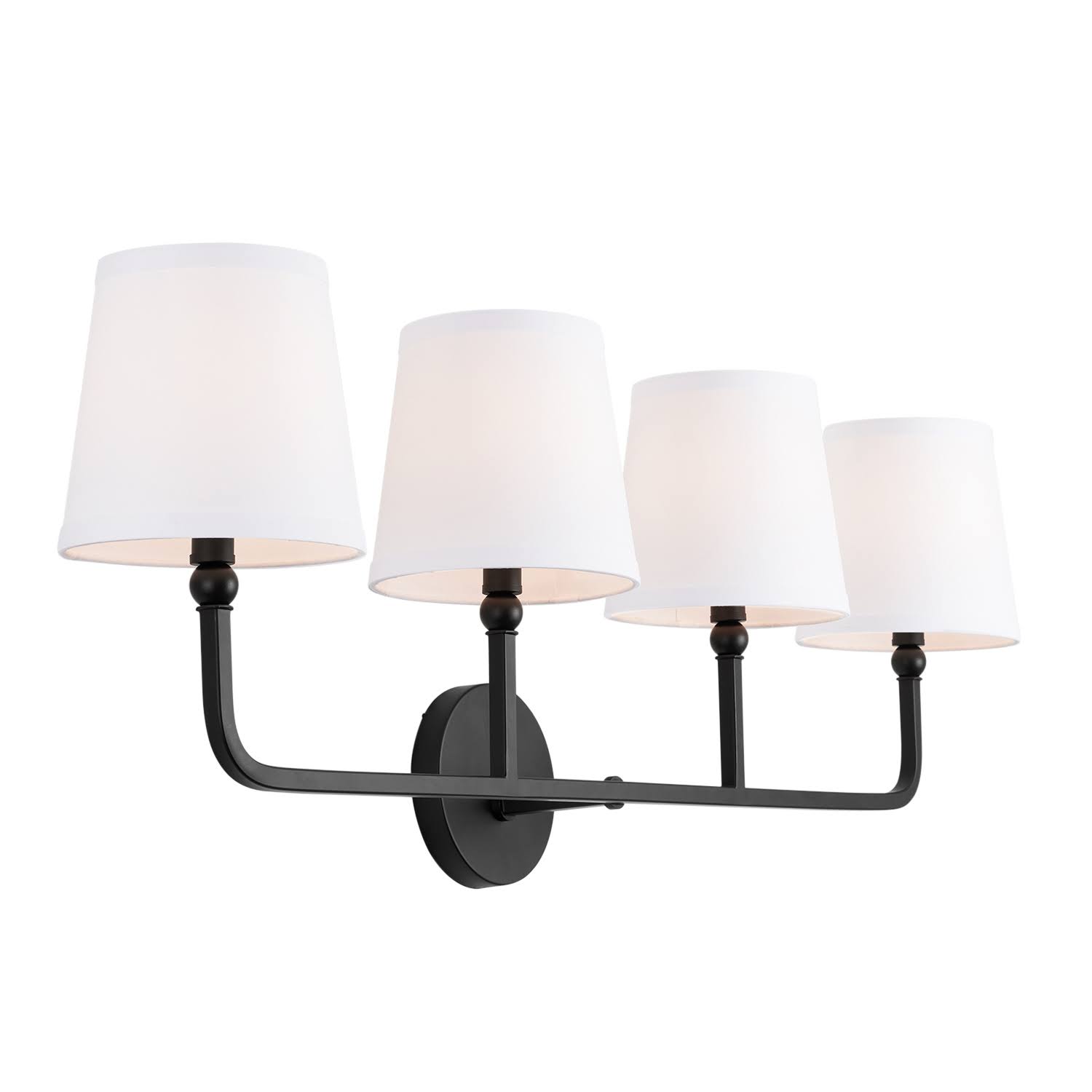Capital Lighting 119341MB-674 Dawson 4 Light Vanity, Matte Black