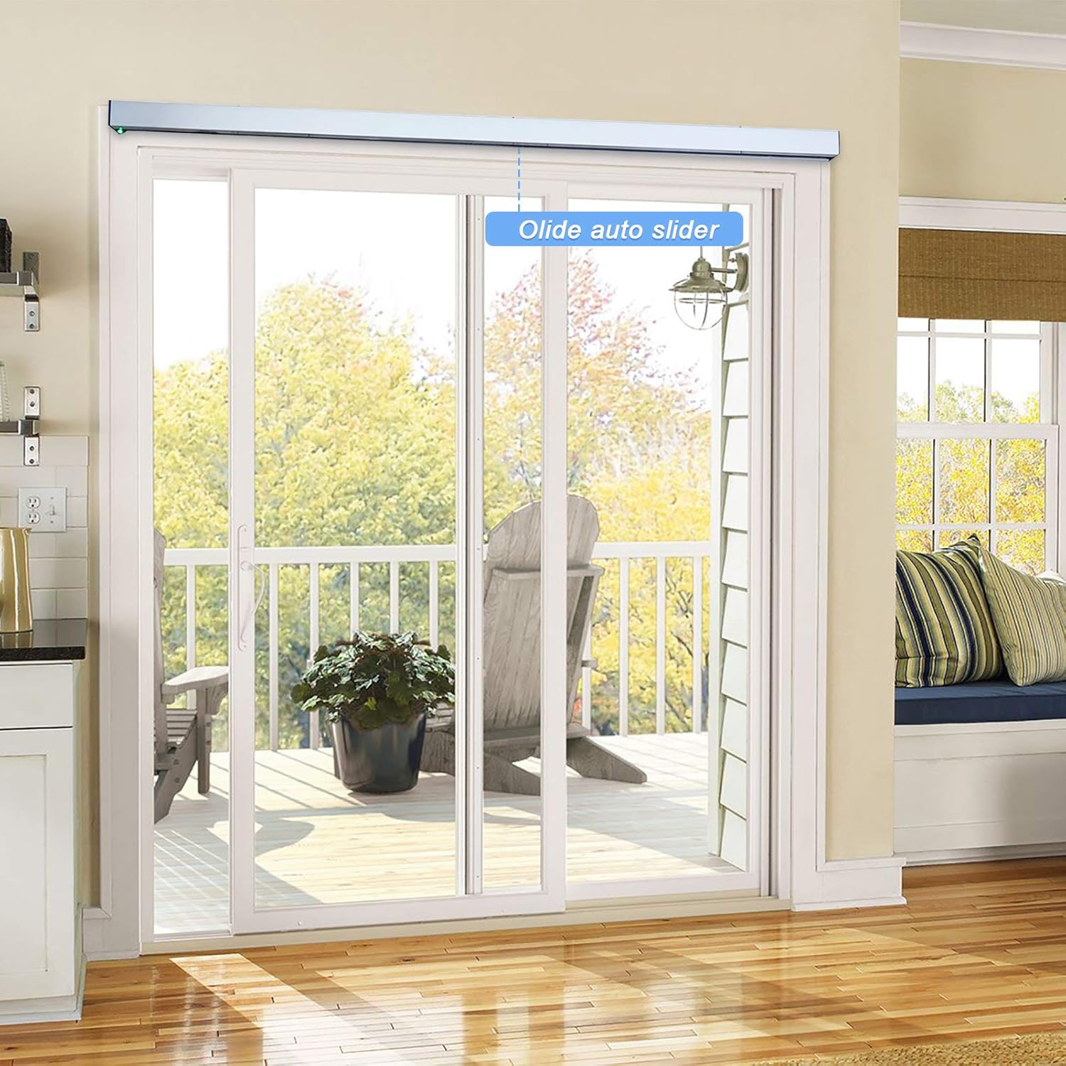 Automatic Residential Door Opener Sliding Open with 2.2m Track with whitle Cover