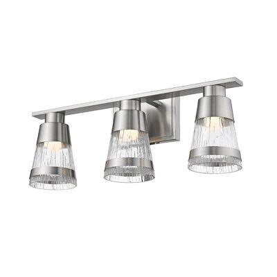 Jacey 3-Light LED Vanity Light Breakwater Bay Finish: Brushed Nickel