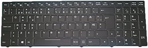 Laptop Backlit Keyboard for CLEVO P960 P960RC P960RD P960RF P960EN P960RN Norwegian NW Black Frame