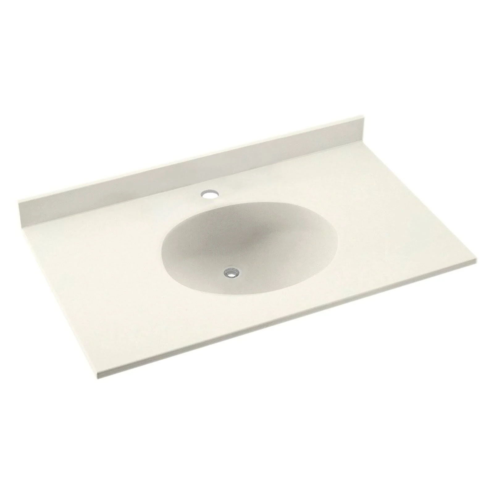 Swanstone VT1B2249-018 Ellipse 49 in. Solid Surface Vanity Top in Bisque with Bisque