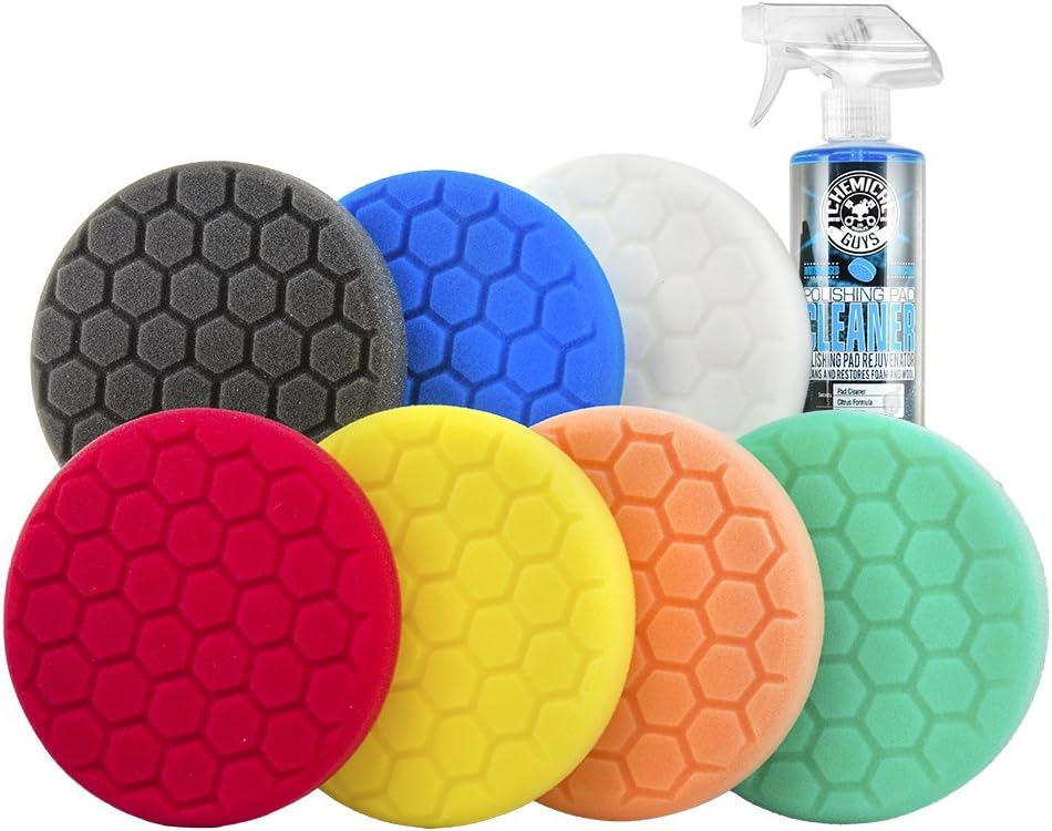 Chemical Guys BUF_HEXKITS_8 Hex-Logic Buffing Pad Kit, 6.5