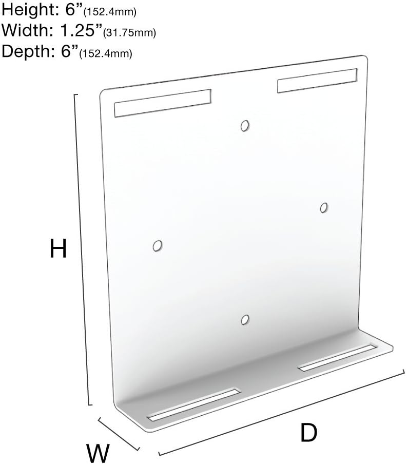 Oeveo Universal Strap Mount 125 - 6H x 1.25W 6D | Adjustable Mount for Mini Computer, AV Components, Media Devices, and Other Small Electronic Devices | UNVM-125 Pack of 2