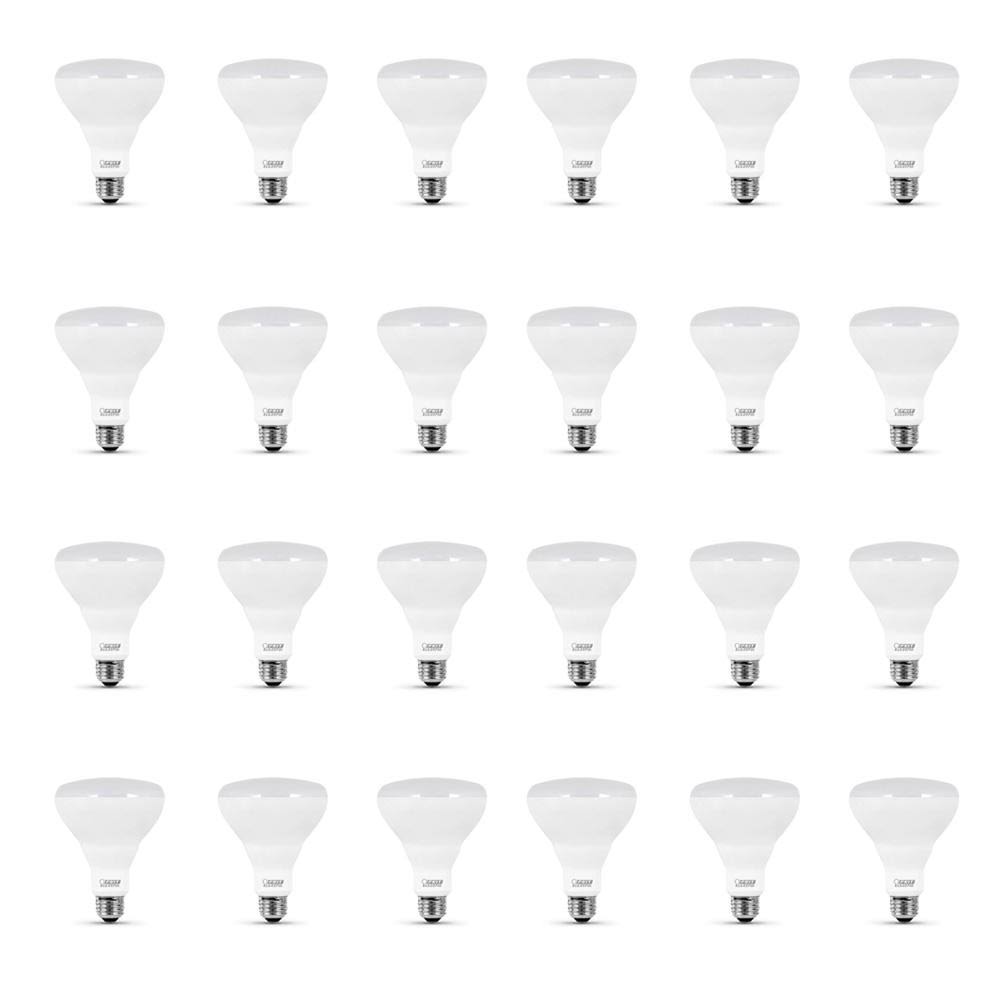 Feit Electric 65-Watt Equivalent BR30 Dimmable CEC Title 24 Compliant LED Energy Star Flood Light Bulb, Soft White (24-Pack)
