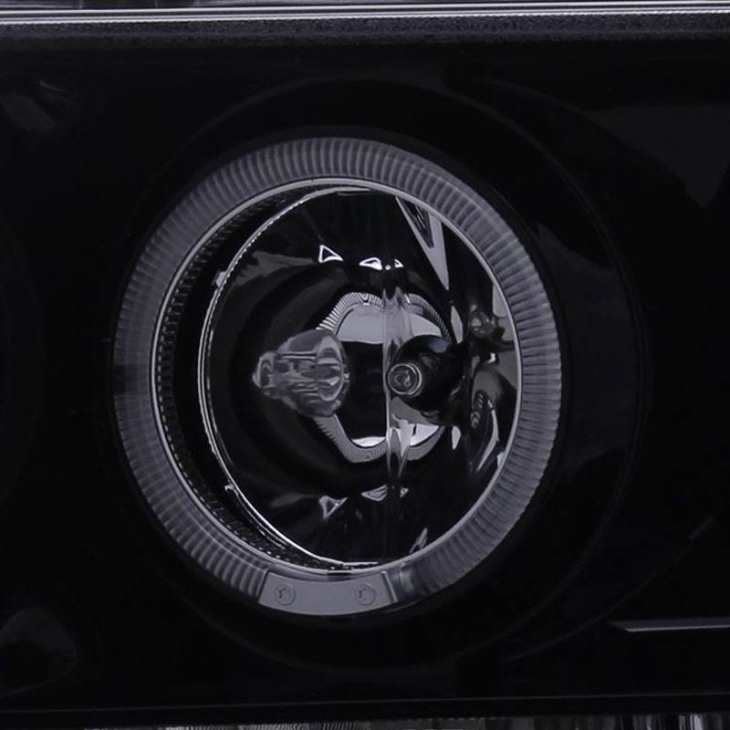 GMC Sierra 1500 Spec-D Gloss Black Halo Projector Headlights