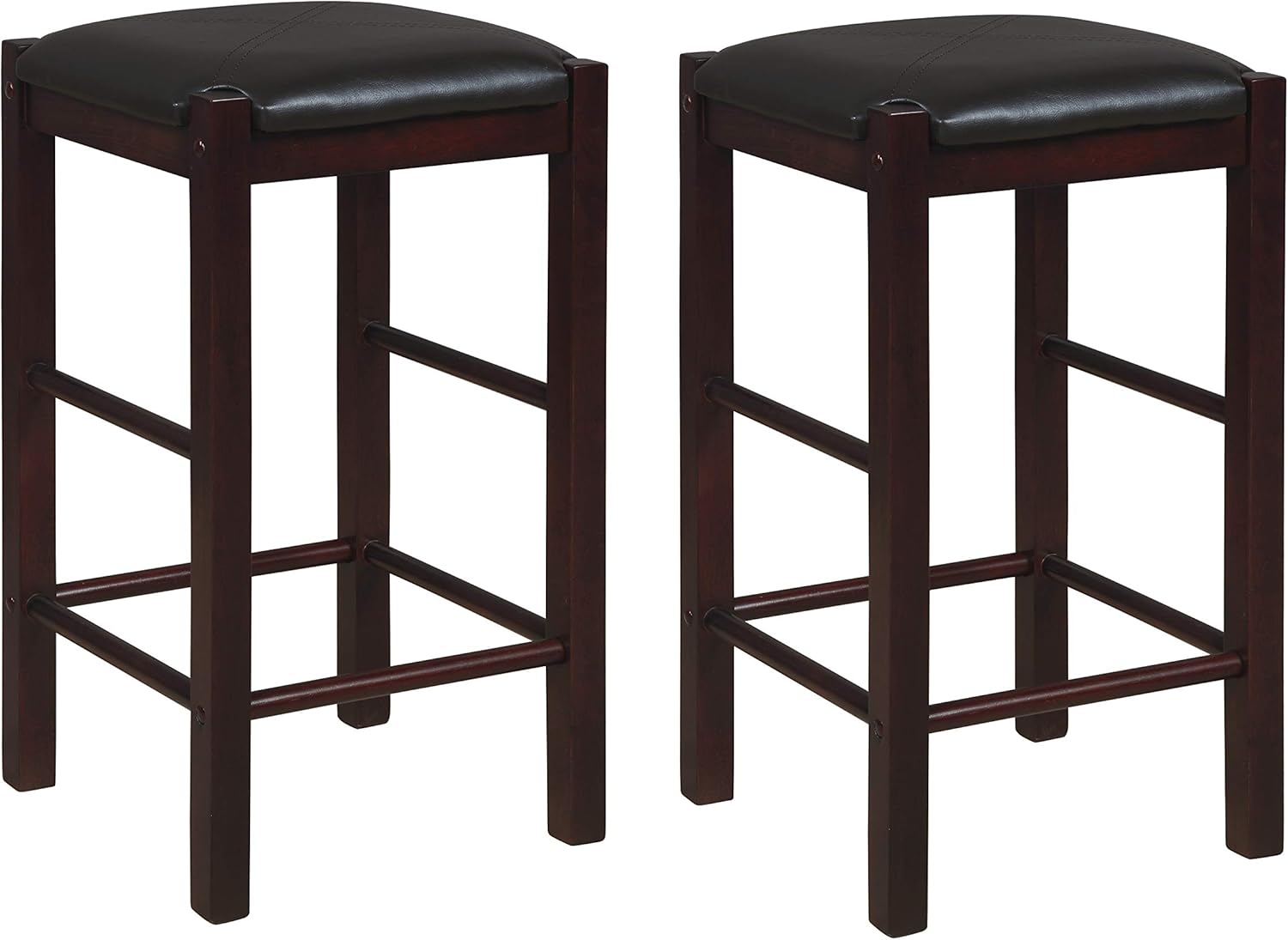 Linon Betsy Espresso Backless 25