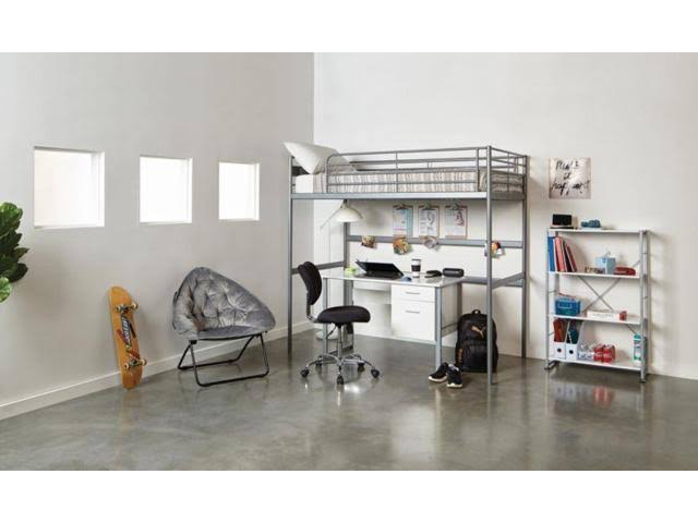 Brenton Studio Jancy Mesh Fabric Low-Back Task Chair, Black/Chrome