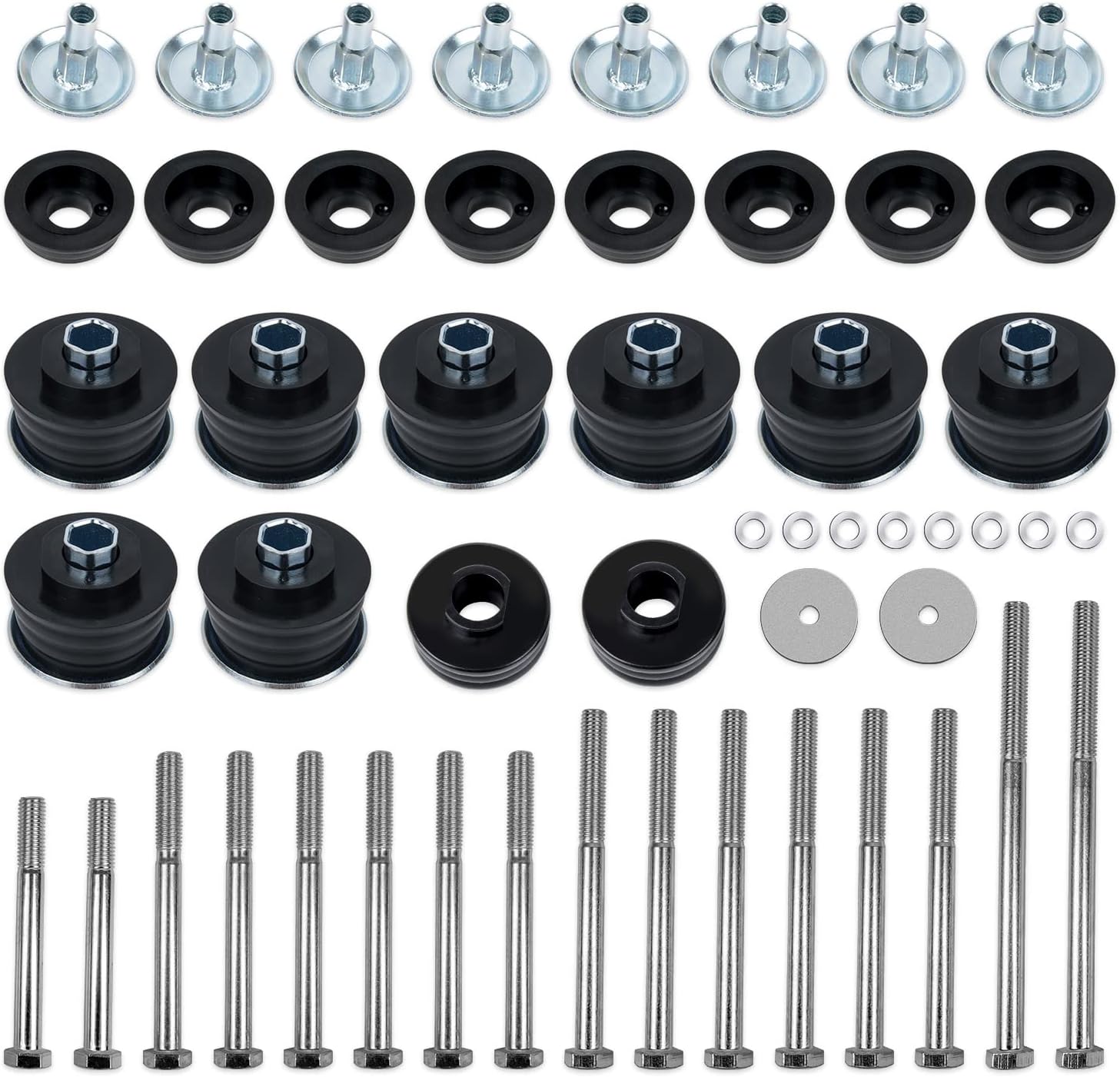 Wztepeng Body Mount Bushing Kit Compatible With 2008-2016 Ford F250 F350 Super Duty 2WD 4WD Replace KF04060BK