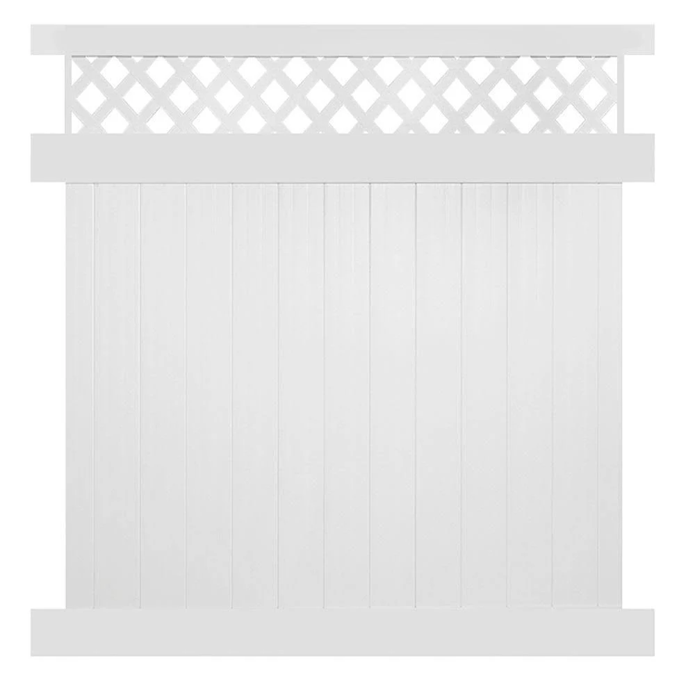 Weatherables Ashton 7 ft. H x 8 ft. W White Vinyl Privacy Fence Panel Kit