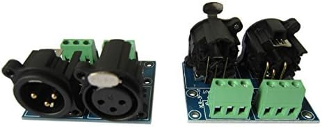 3Pin Terminal Adapter XLR 3 Pin to XLR Converters for DMX Controller Led Decoder (Pack of 2)