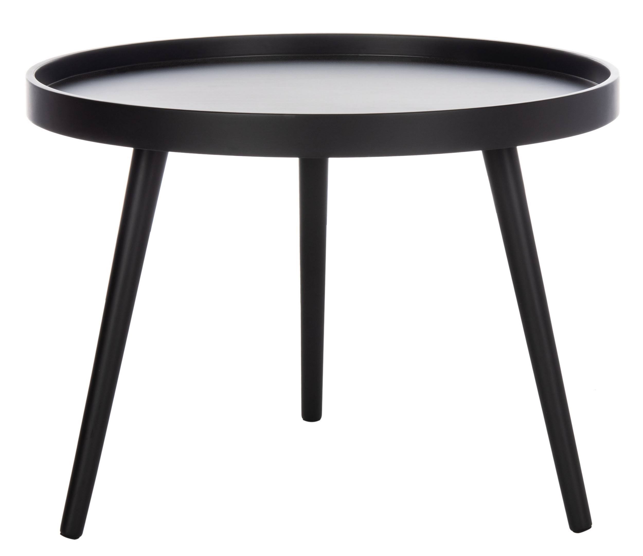 Safavieh Fritz Black Round Tray Top Side Table
