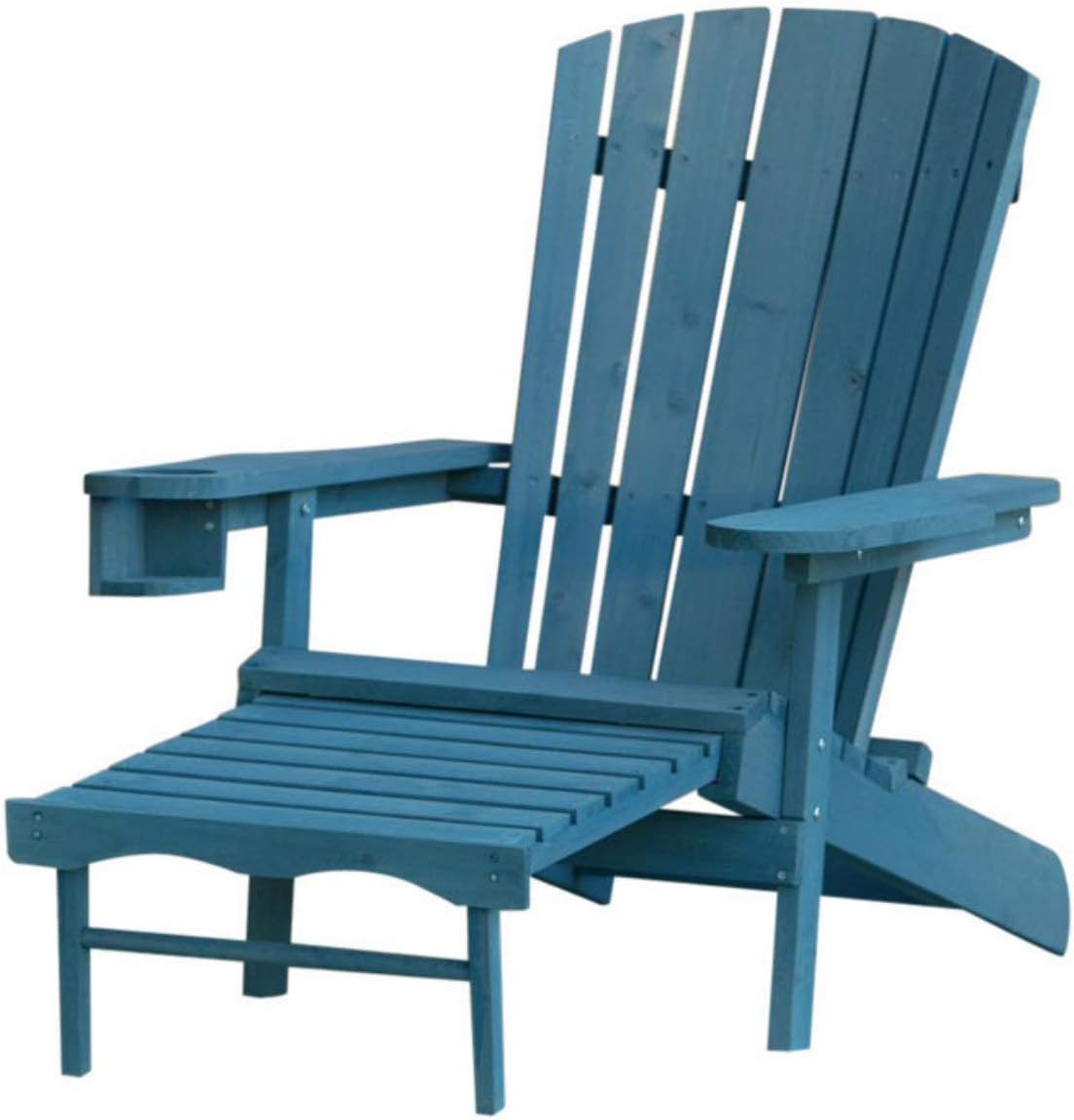 WUnlimited RA123-2 W Unlimtied Outdoor Adirondack Chair with Ottoman Set, Blue