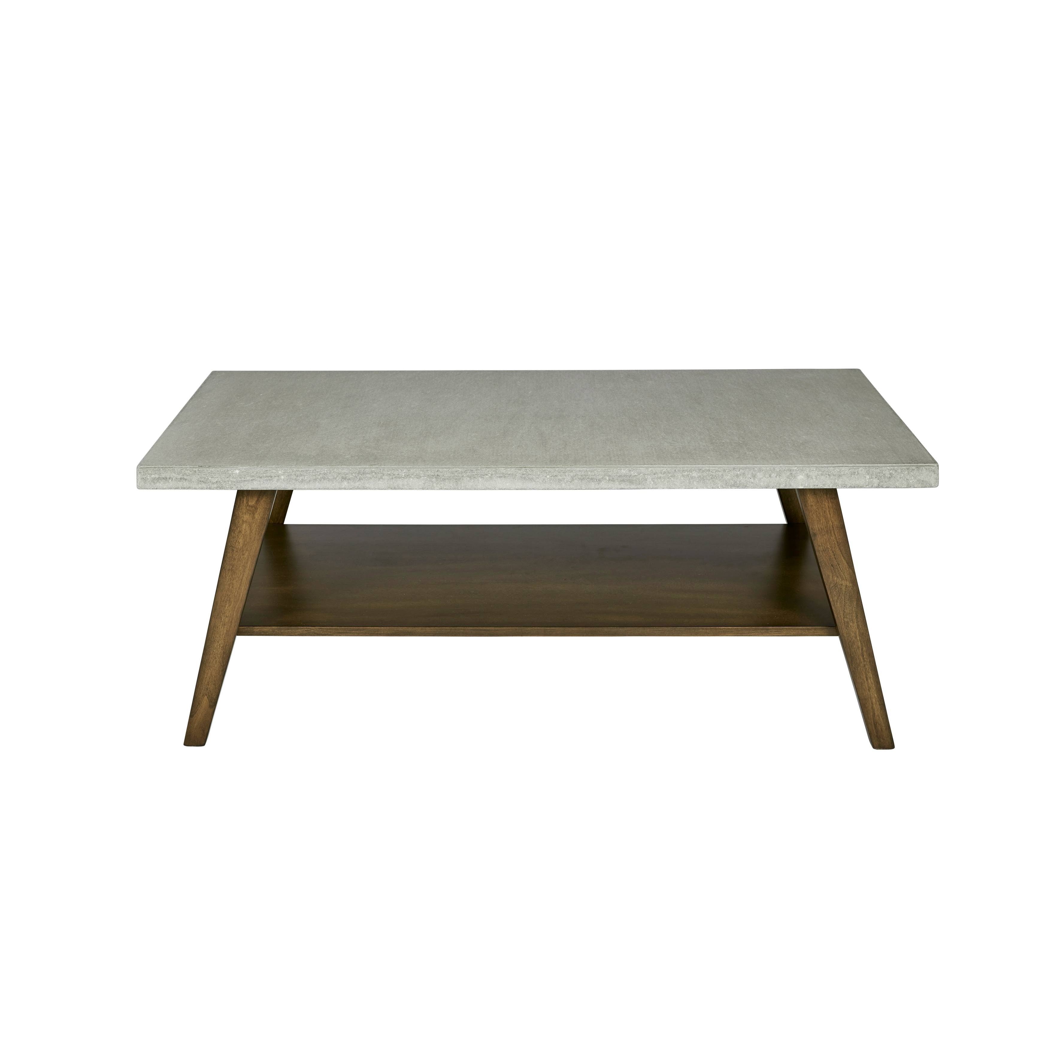 Progressive Furniture Jackson Concrete Gray and Auburn Rectangular Cocktail Table