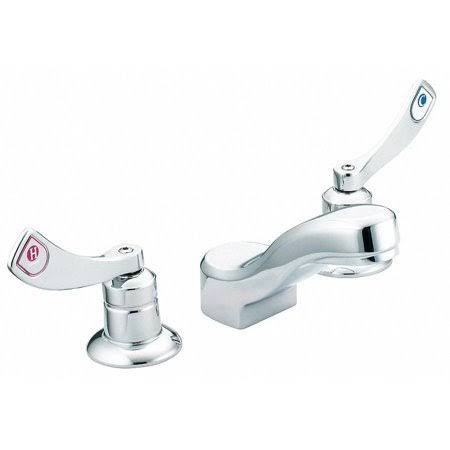 Moen Chrome, Low Arc, Bathroom Sink Faucet, Manual Faucet Activation, 2.2 GPM - 8228