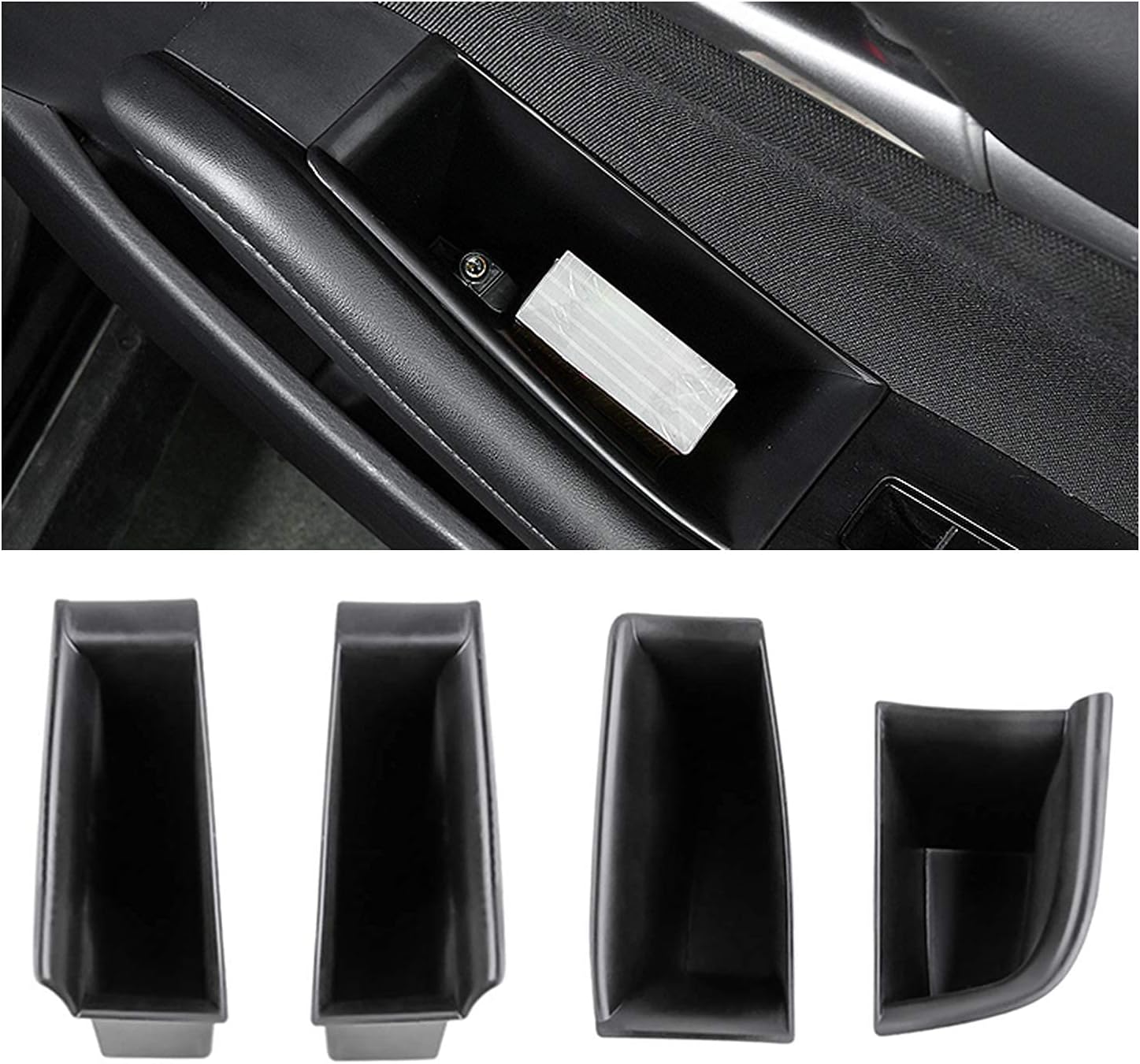 Accessories for Mazda 3 CX-30 Door Storage Pocket Compatible with Mazda 3 CX-30 2019 2020 2021 Door Handle Pocket Storage Organizer (One Set：4 Items)