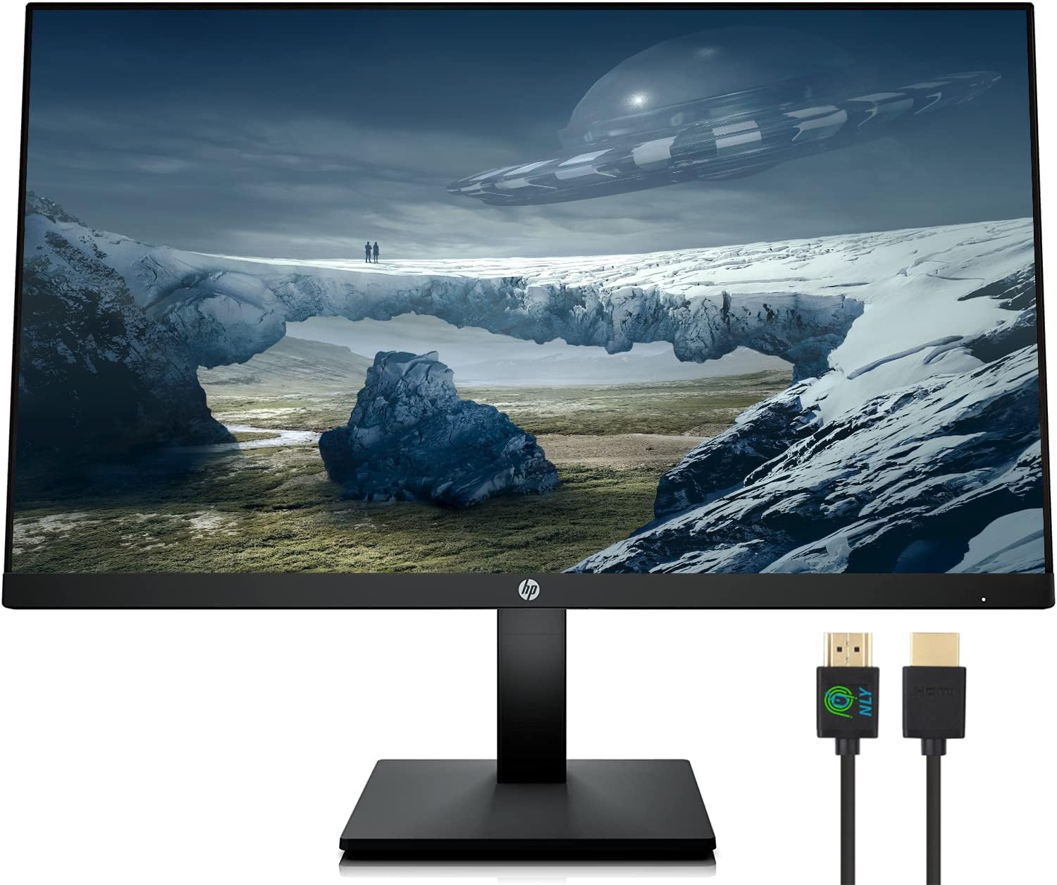 HP 27-inch QHD 1440p (2560 x 1440) IPS Ultra-Thin Bezel Monitor, 165Hz Refresh Rate, 1ms, Tilt/Height and Pivot Adjust Stand, AMD FreeSync, HDMI, DisplayPort, VESA Mountable, NLY DP Cable, Black