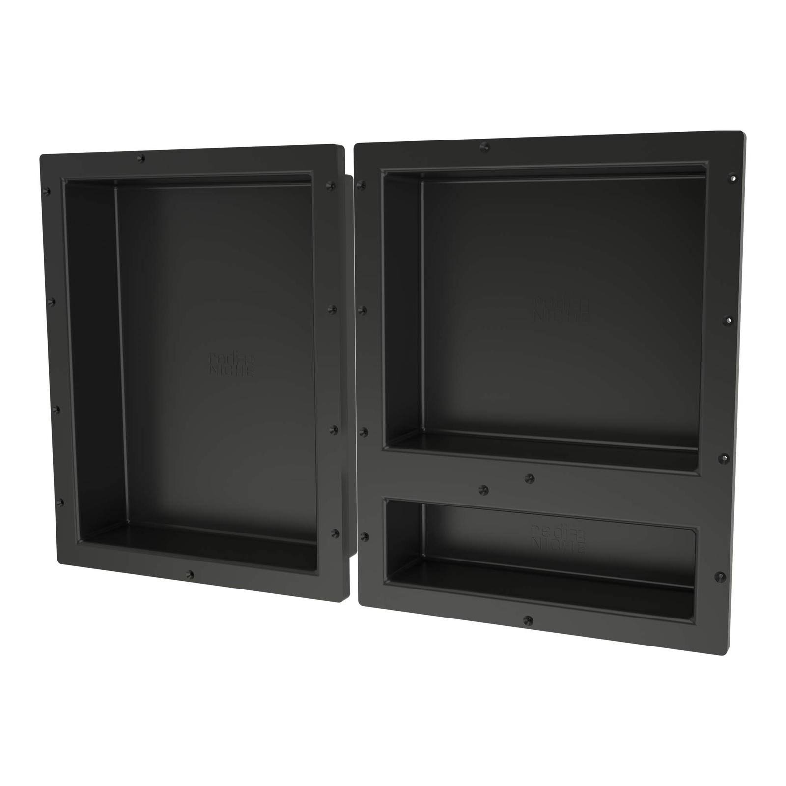 Tile Redi USA RNTH1620S-20D Shower Niche, 32x22 W x 20x22 H, Black