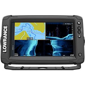 Lowrance Elite-7 Ti&sup2; Combo US Inland with Mid/High Skimmer Transom Mount, Active Imaging 2-in-1 Transducer u0026 Y Cable