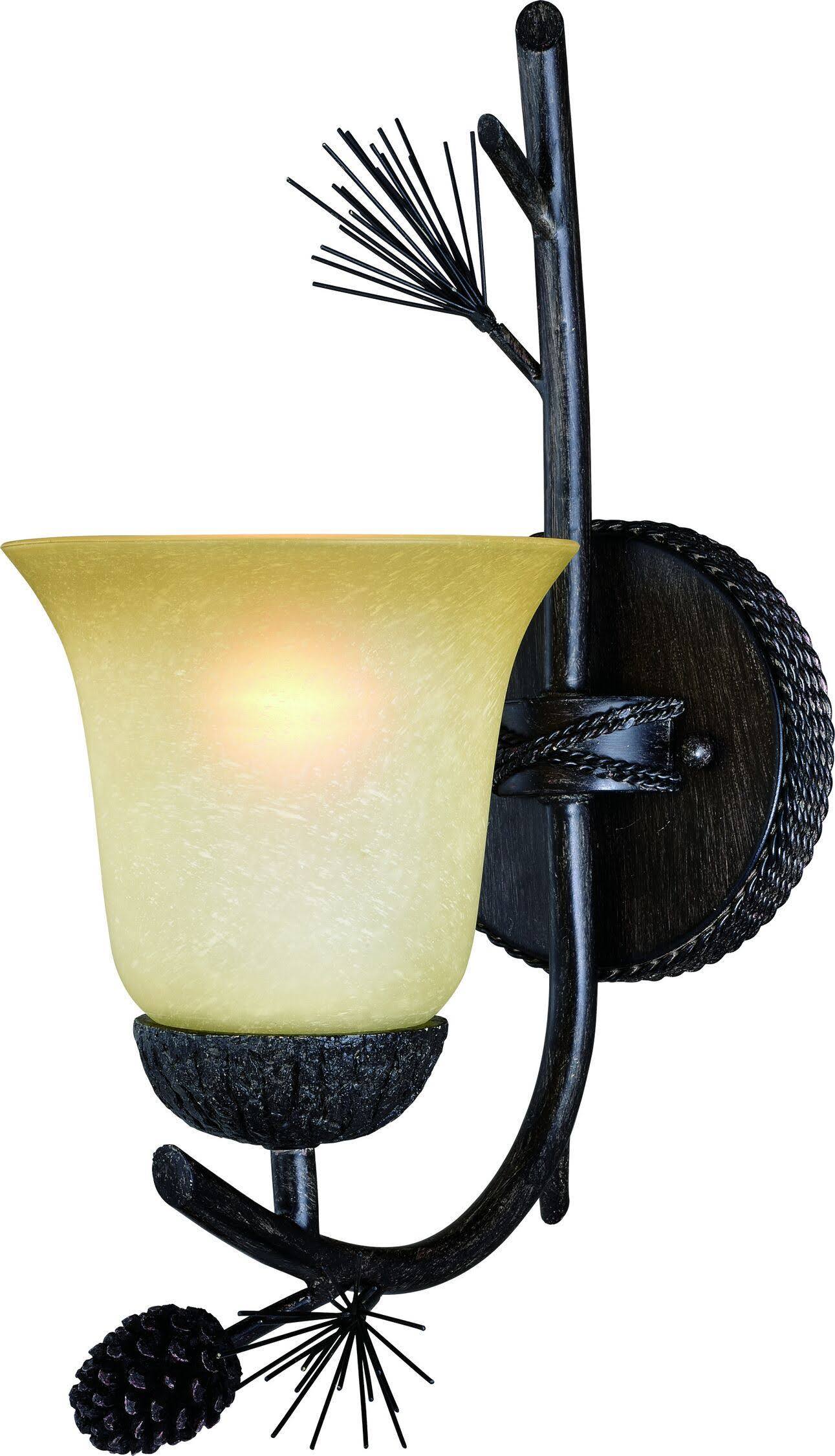 Vaxcel Sierra 1 Vanity Light, Black Walnut - W0267