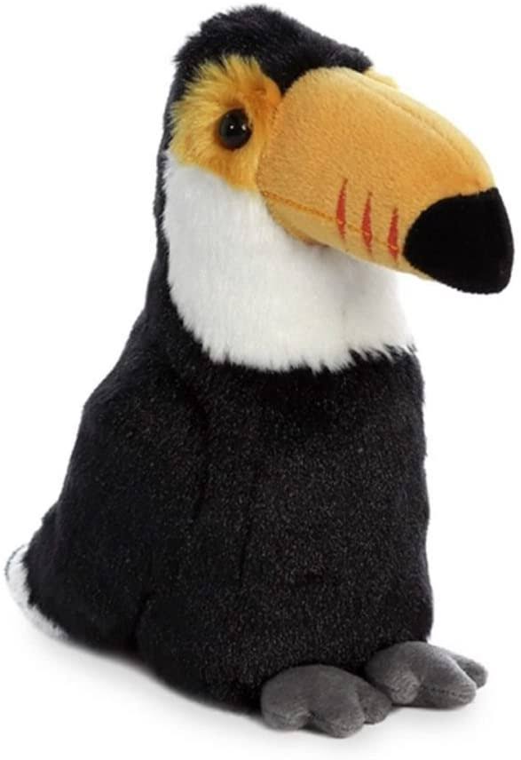 Aurora, 31748, Mini Flopsie Toco Toucan, 8in, Soft Toy, Black, 8x22