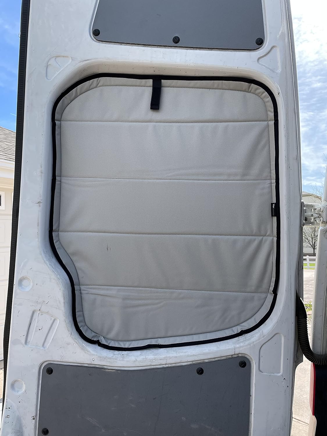 VanEssential Mercedes-Benz Sprinter (Van Year 2019 to Current) Insulated Blackout Rear Door Covers (Pair) - Cool Gray
