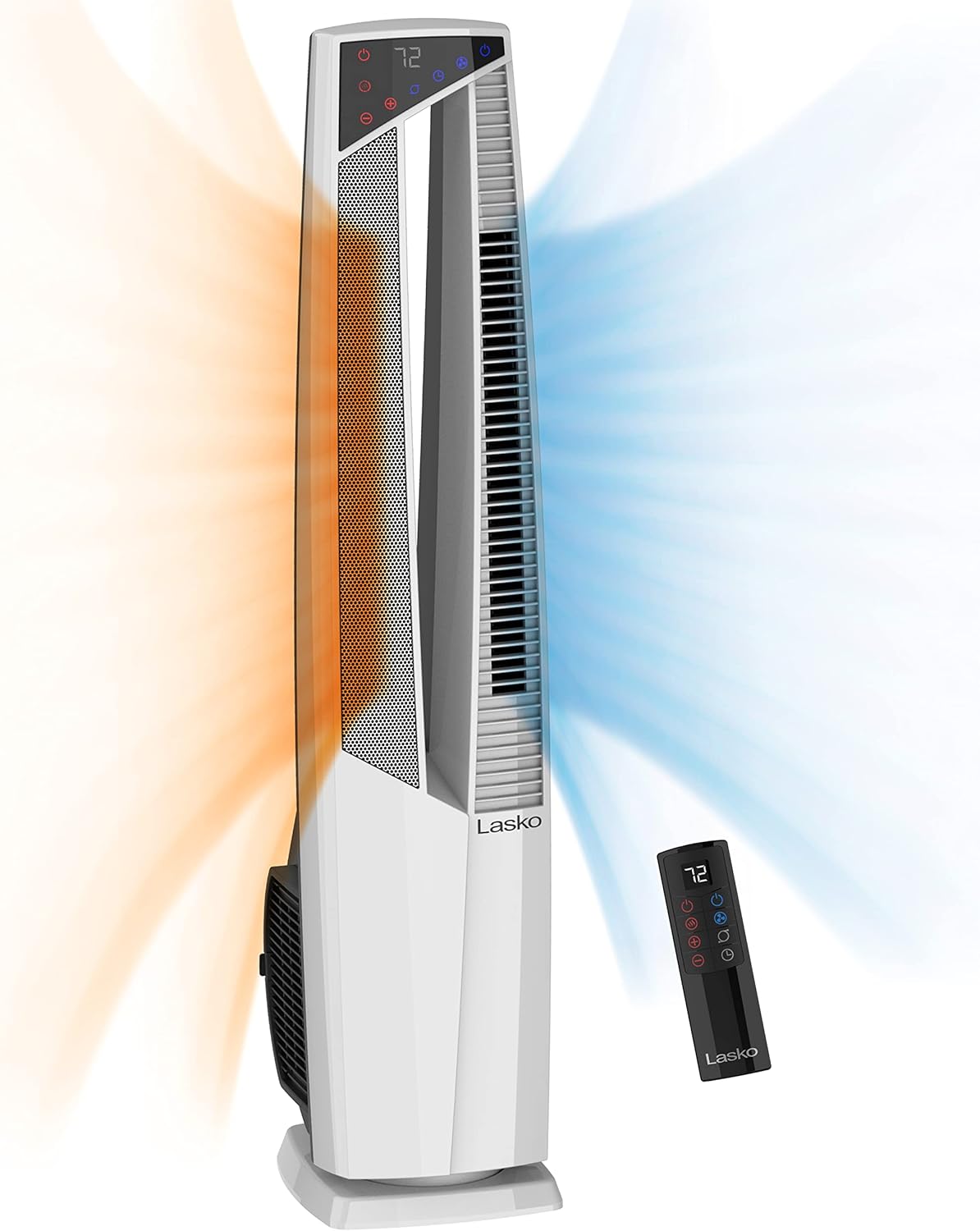 Lasko FHV820 Oscillating All Season High Velocity Hybrid Fan and Space Heater in One with Remote Control, Timer, and Thermostat for Year Round Indoor Home Use