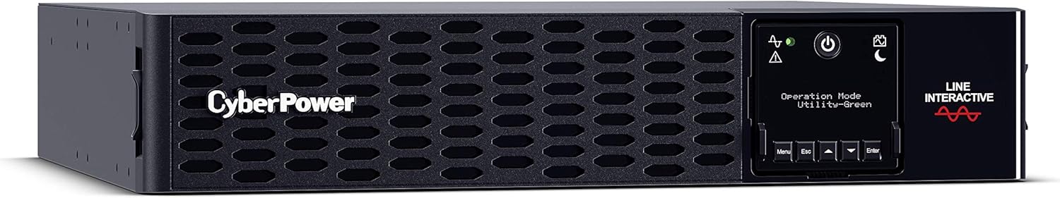 CyberPower PR3000RTXL2UN Smart App Sinewave UPS System, 3000VA/3000W, 9 Outlets, 2U Rack/Tower, RMCARD205 Pre-Installed, EBM Option