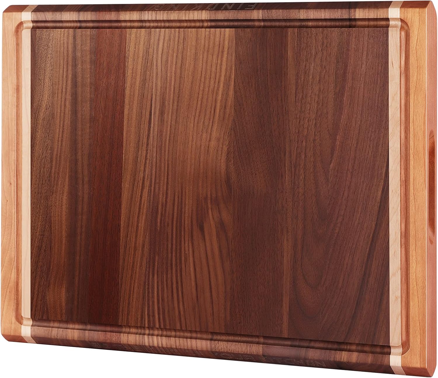 FINDKING Walnut Wooden Cutting Board , Large Thick Chopping Boards with Deep Juice Groove for Kitchen 16.5 x 13 x 1.1