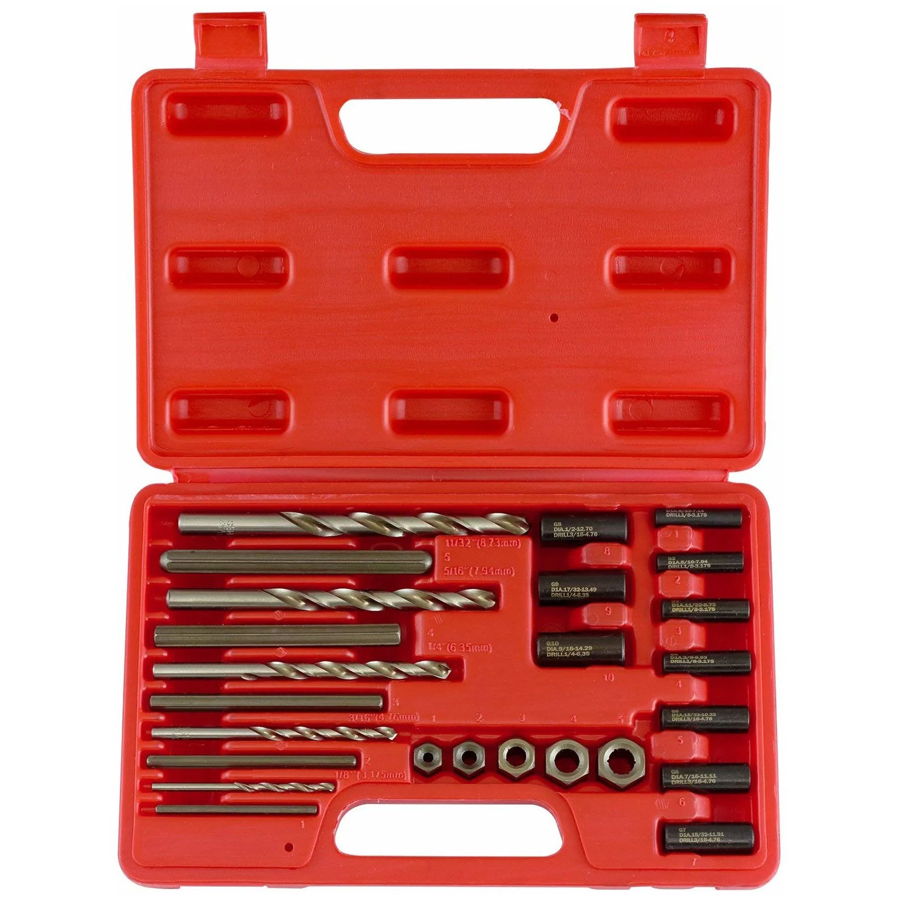 Neiko 04200A Screw and Bolt Extractor Kit 25 Piece | Drive Nuts Drill