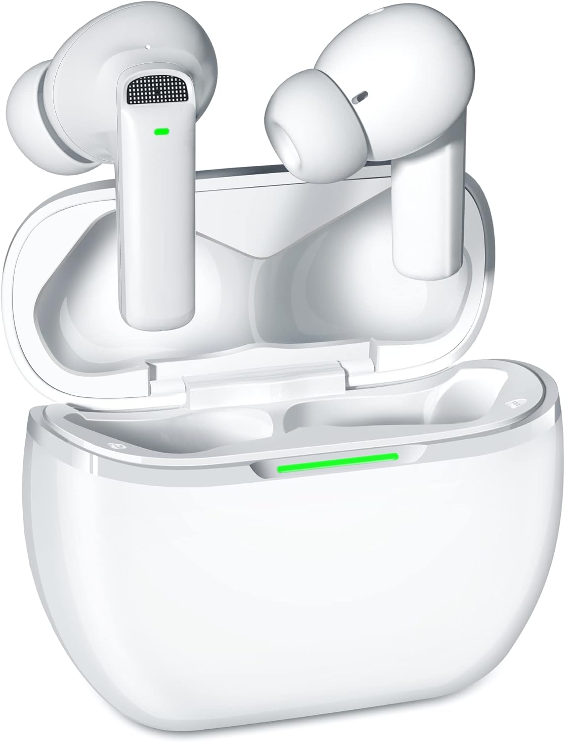 Wireless Earbuds Active Noise Cancelling, CKFN ANC in-Ear Headphone IPX7 Waterproof Bluetooth 5.2 Stereo Earphone, Transparency Mode, 4-Mics ENC Call Clear, 40H Playtime Deep Bass for Office Sport