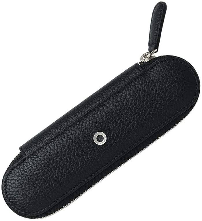 Black Graf Von Faber-Castell Cashmere Pen Case with Zip for Two