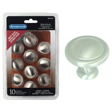 Amerock TEN1387G10 Allison Value Round Cabinet Knob 1-1/4 inch Satin Nickel 10 Pack