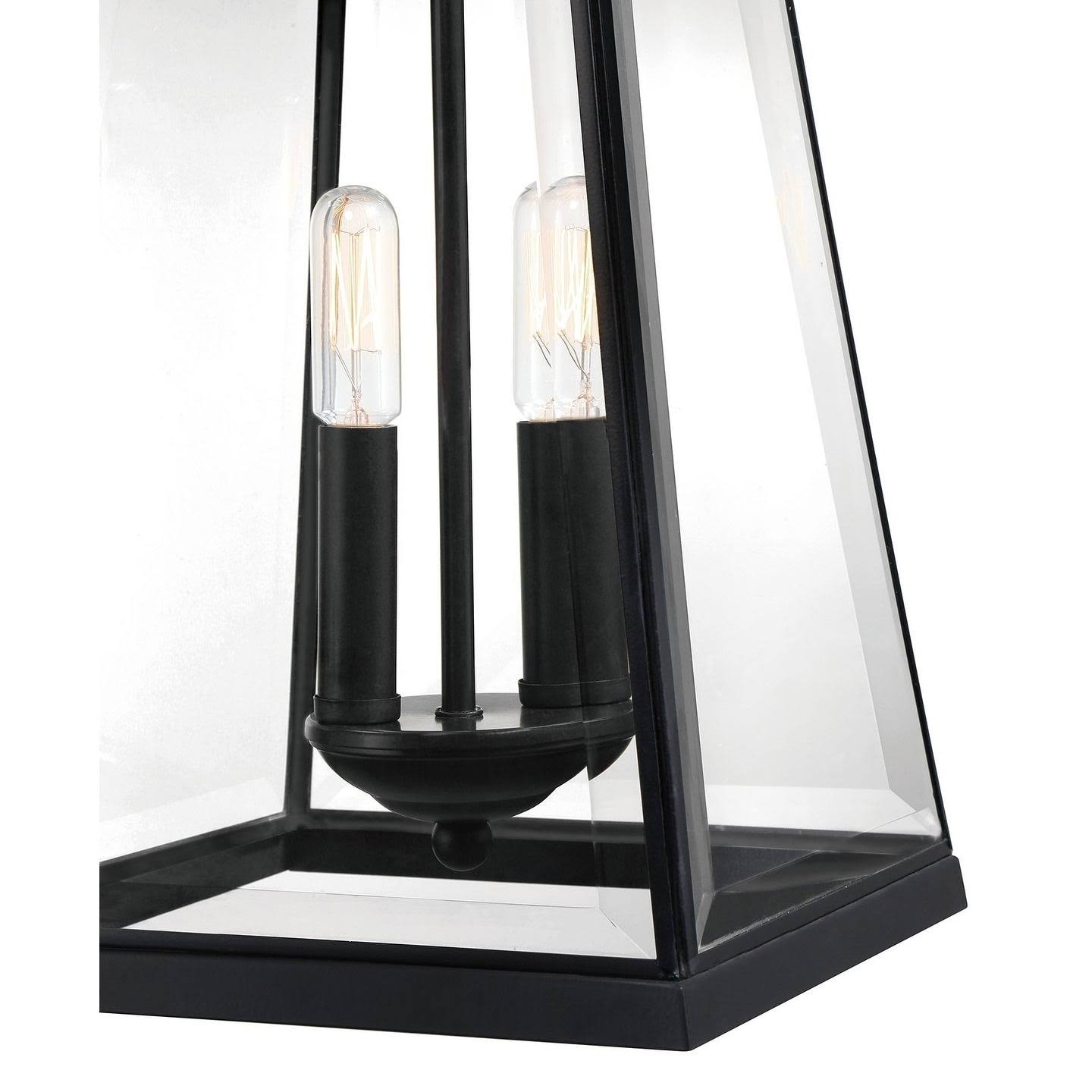 Quoizel Paxton Matte Black 2-Light Outdoor Wall Lantern.