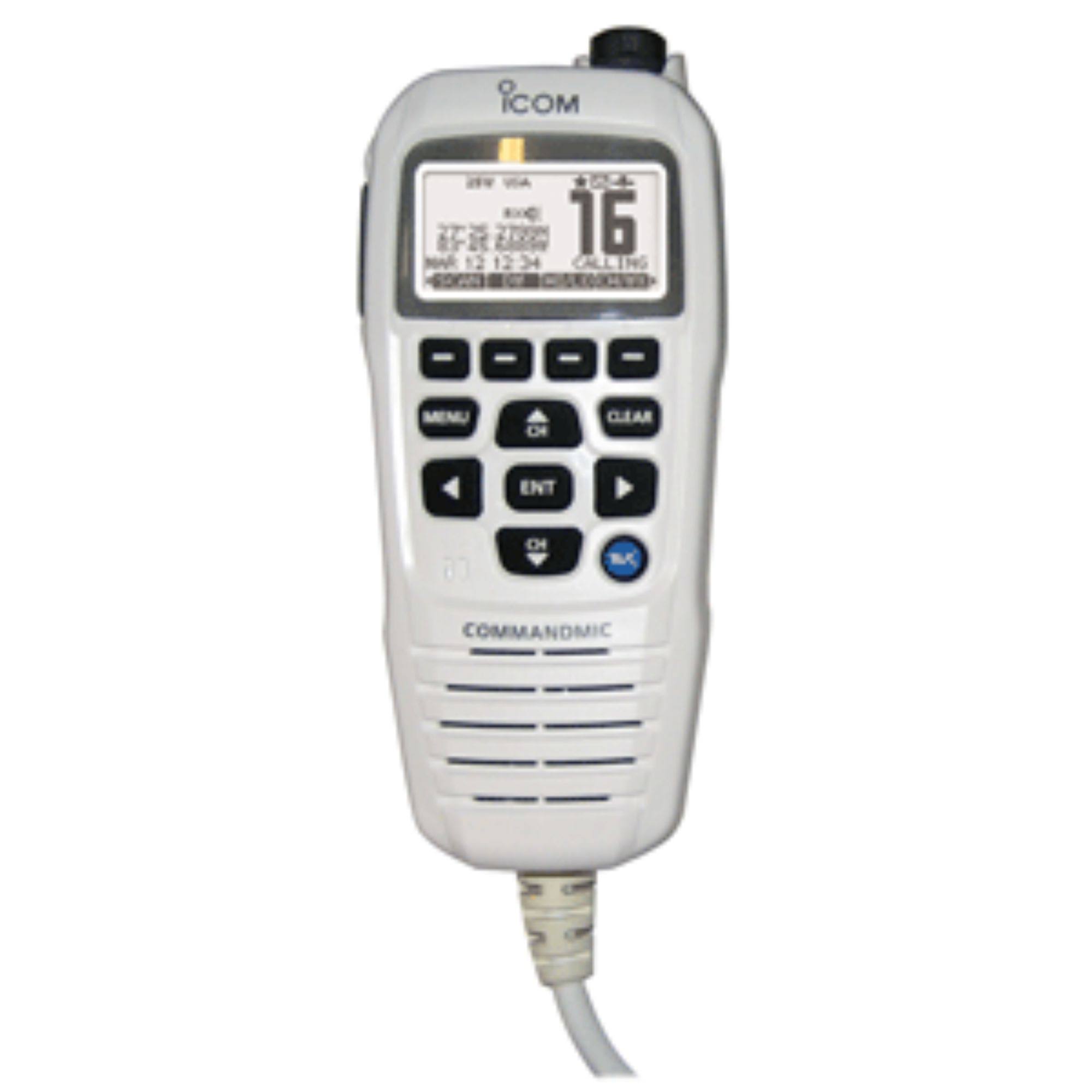 Icom - COMMANDMICIV w/White Blacklit LCD - Super White