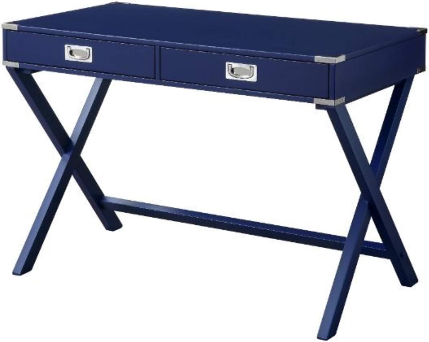 Acme Furniture Amenia Writing Desk, Navy Blue Finish