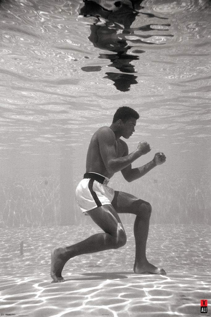 Pyramid America Muhammad Ali Posing Underwater Matted Framed Poster 20x26 inch Pack of 2