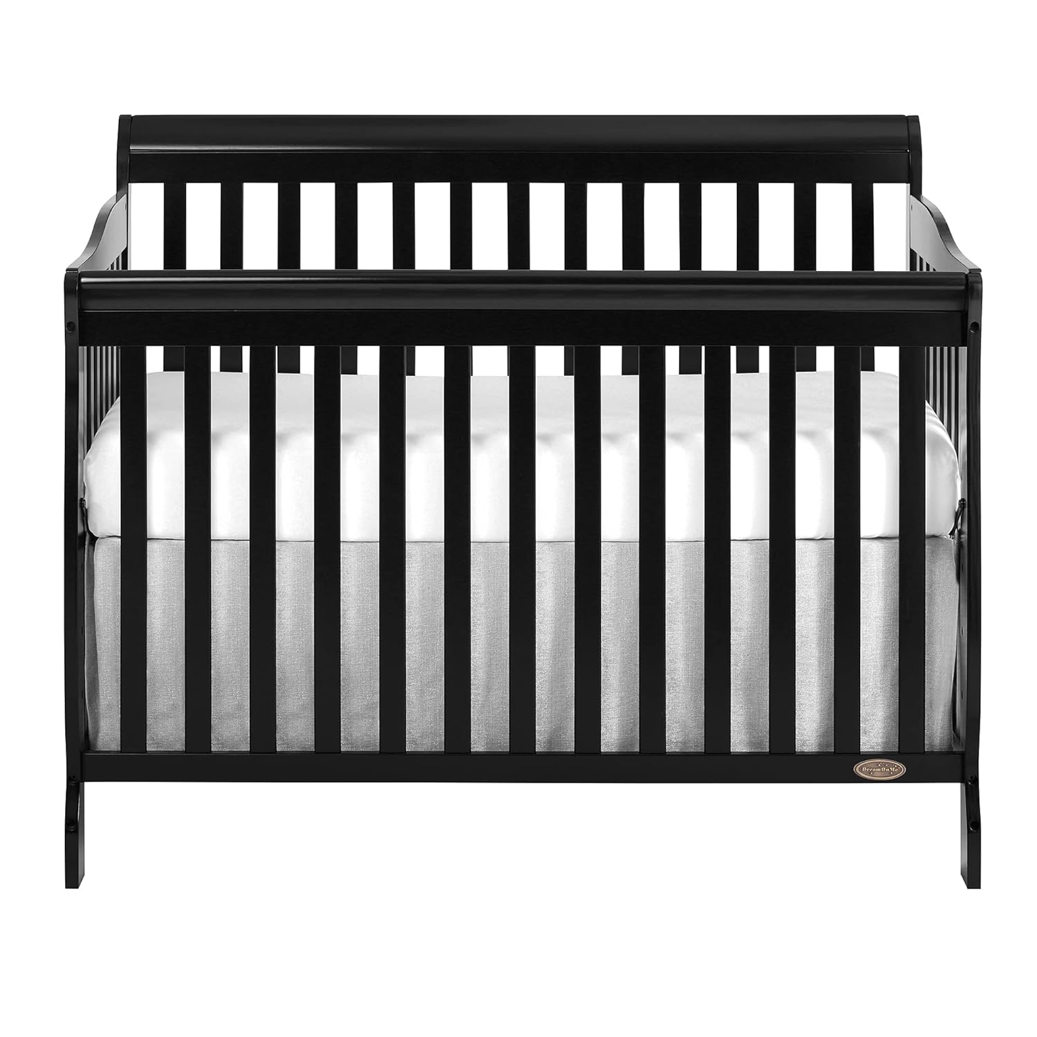 Dream On Me Ashton 5-in-1 Convertible Crib in Black, Greenguard Gold Certified , 50x36x44 Inch (Pack of 1)