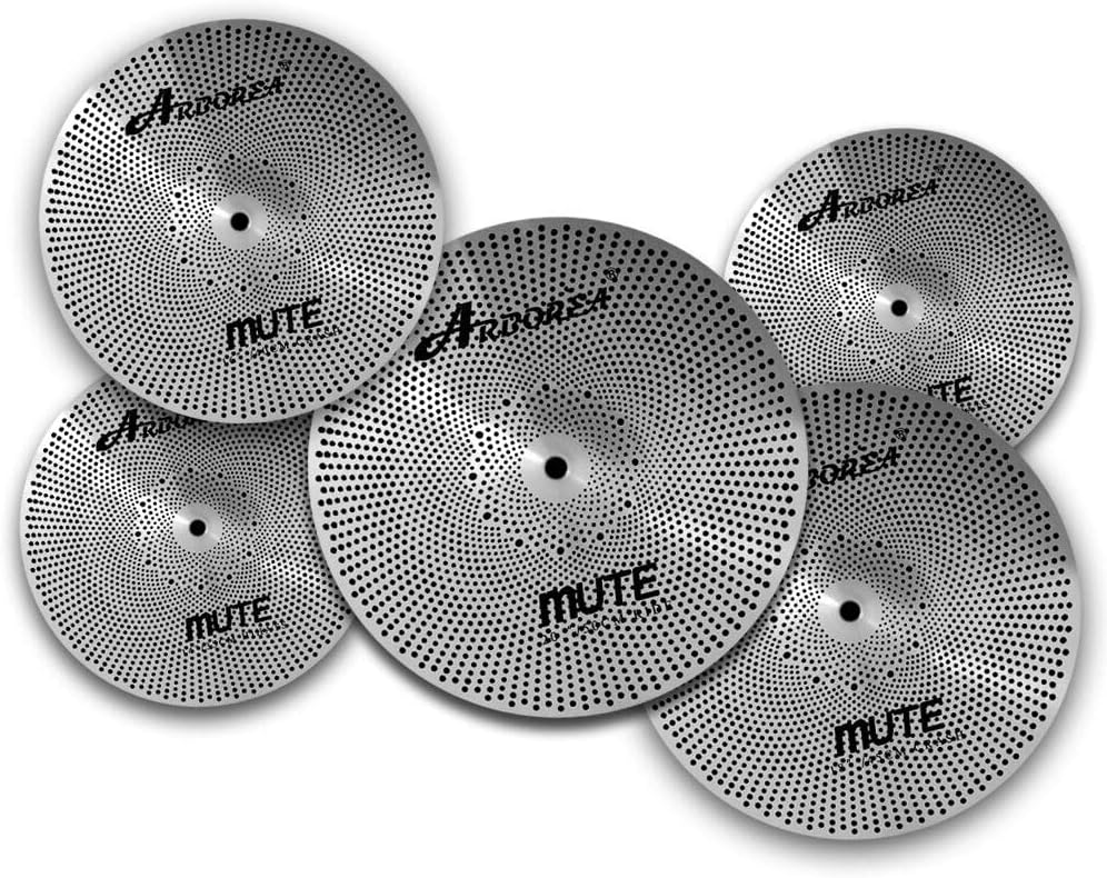 Arborea Mute Cymbal Low Volume Cymbal Pack Silver High Quality Splash Cymbal Crash Cymbal 14'hihat+16