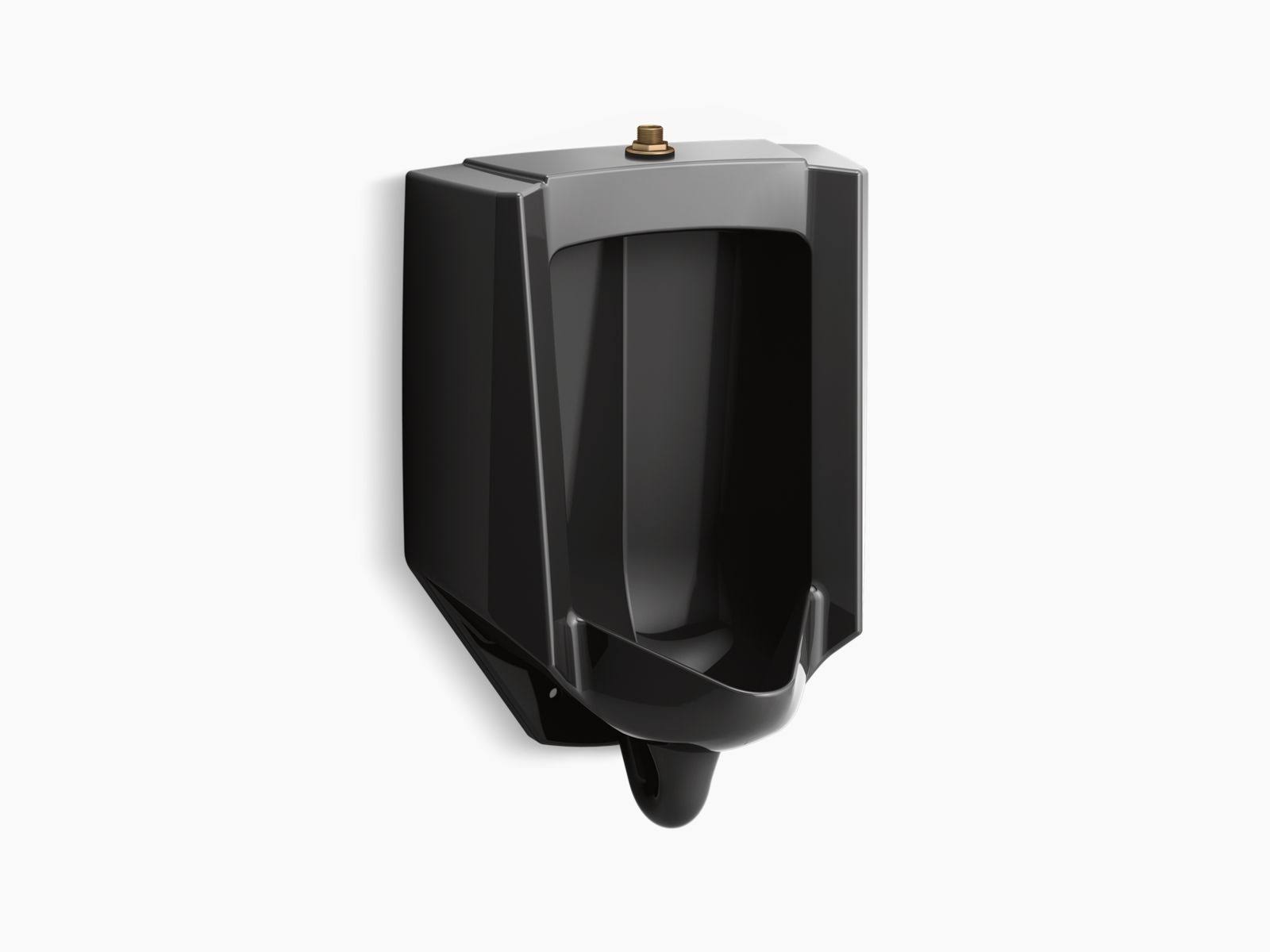 Kohler 4991-ET-7 Bardon High-Efficiency Urinal (HEU), Washdown, wall-hung, 0.125 GPF to 1.0 GPF, Top Spud - Black Black