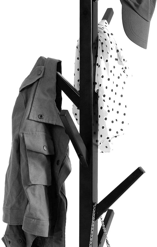 Wooden Coat Rack Floor-to-Ceiling Birch Classic Hanger Wood Color