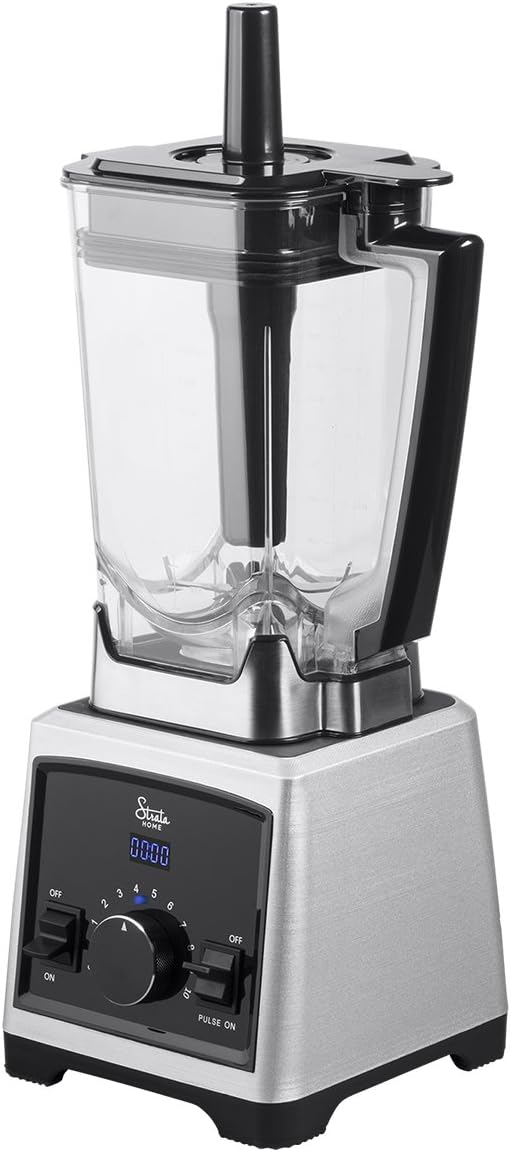 Monoprice Pro High Powered Blender With 6 Stainless Steel Blades, 2 Liter Capacity, 1450 Watts, 25000 rpm Motor, BPA Free And Dishwasher Safe From Strata Home Collection Pack of 2