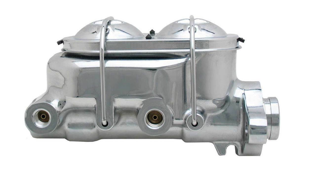 Master Cylinder Vette Style 1-1/8x22 Bore Aluminum Chrome | All w/ Power Brakes, MBM-MC2912ACH