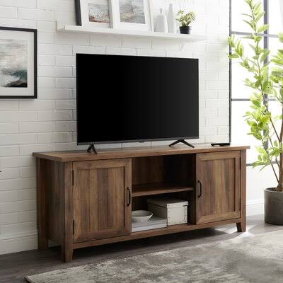 Shreffler TV Stand for TVs Up to 65x22 Gracie Oaks Color: Reclaimed Barnwood