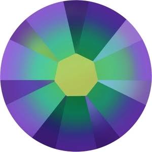 Swarovski 2.1mm Crystal Scarabaeus Green Crystal Flat Back Rhinestone - 2058 - SS7