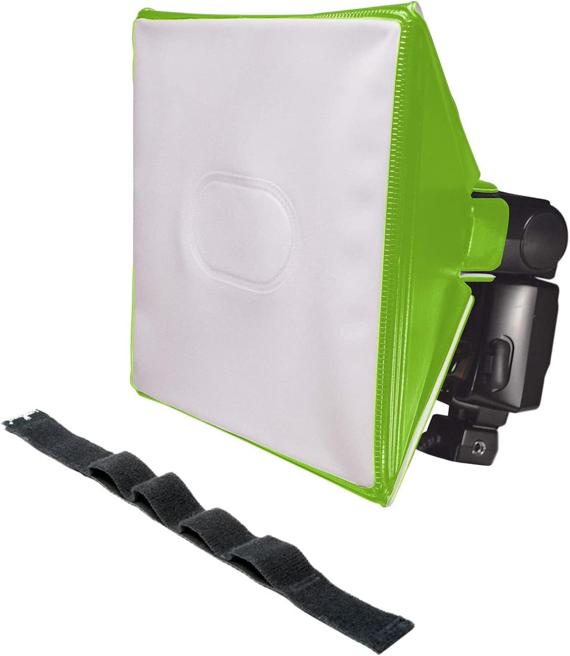 LumiQuest SoftBox III LQ-119S, Flash Diffuser & Light Softener, Universal Classic Design for External Camera Flashes with UltraStrap, Neon Orange Pack of 2