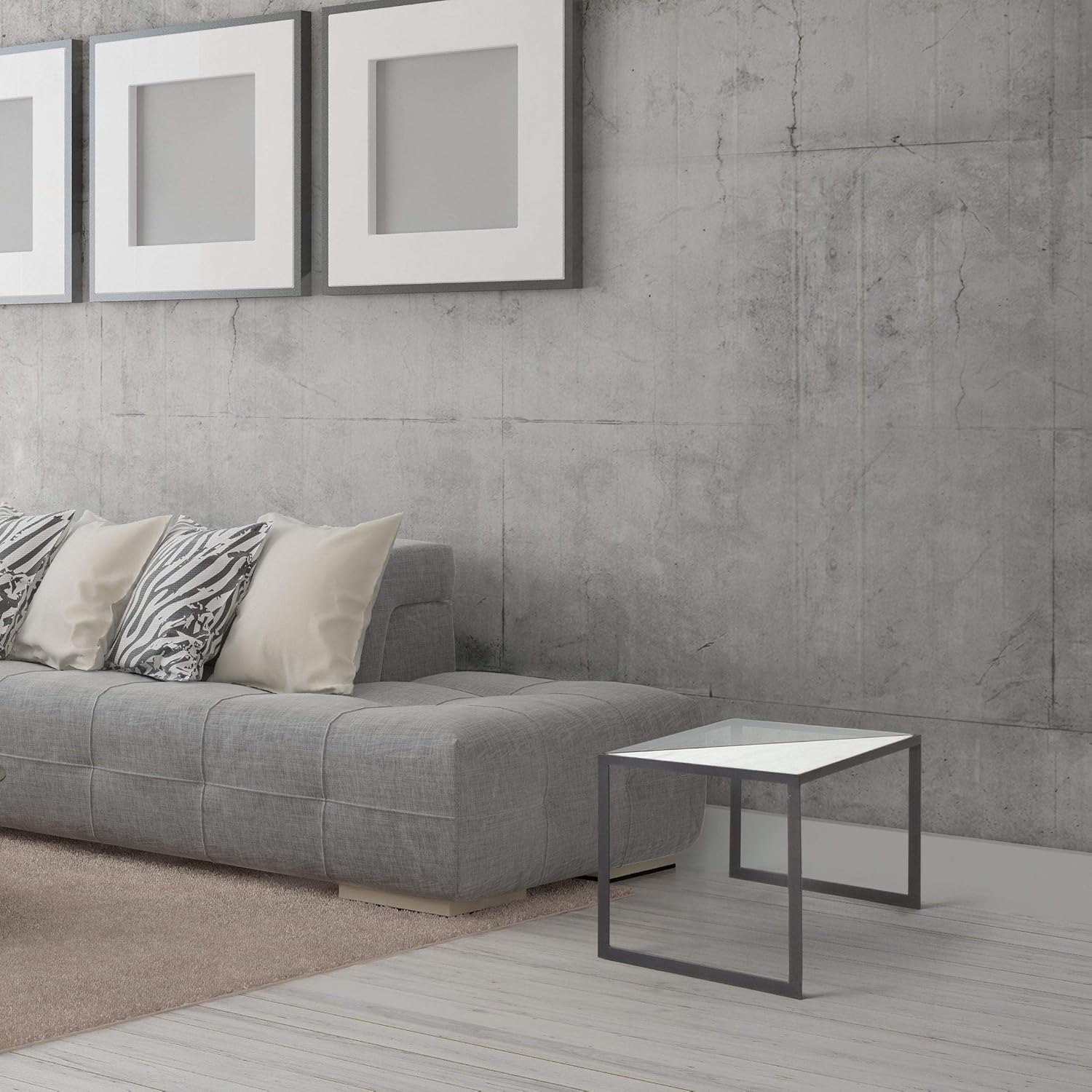 Hip Vintage Matte Black and Powder-Coated Side Table